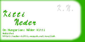kitti neder business card